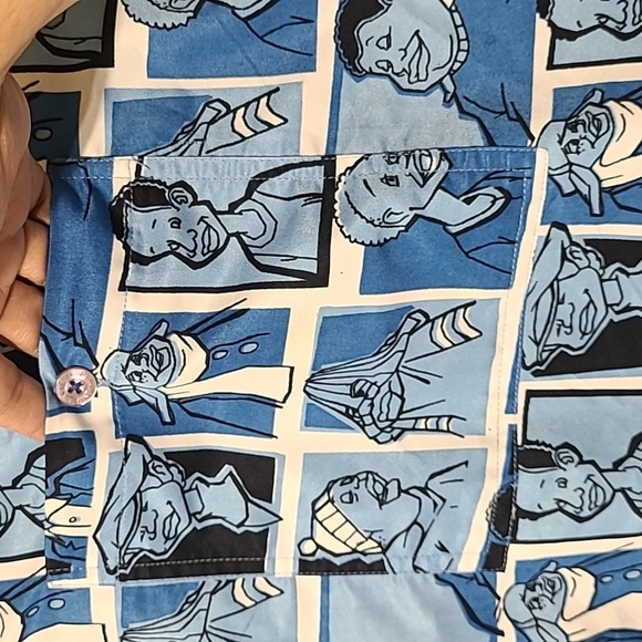 Vintage FUBU Men's Fat Albert AOP Long Sleeve Button Up Shirt Pre-Owned- Size XL - Picture 3 of 15